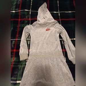 4t toddlee Nike Heather Gray Hoodie dress fleece like